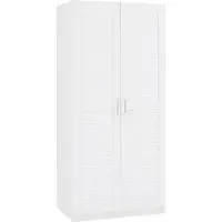 En.casa Kledingkast Finning 176x80x52 cm wit []