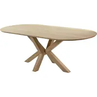 Kick Collection Alrik eettafel - 220 cm - Rechthoekig en rond - Naturel