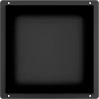 Guido Gusto Mat zwart RVS Inbouwnis met tegelflens 30x30x10cm