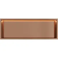 Guido Gusto Copper RVS Inbouwnis 30x90x7cm met RGB verlichting