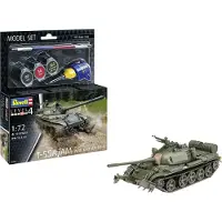 Revell Modelbouwpakket Militaire voertuigen - 63328 T-55/AM met KMT-6/EMT-5 Tank - Model Set Plastic - 1:72 - Modelbouw
