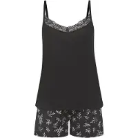 Vivance Korte pyjama zwart / offwhite