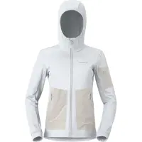Norrøna - Women's Falketind Warm2 Stretch Hood - Fleecevest L, grijs/wit