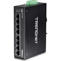 Trendnet TI-PG80 8-poorts Geharde Industriële Gigabit PoE+ DIN-Rail Switch