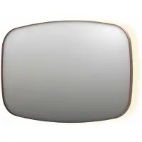 Ink Spiegel sp30 120x4x80 cm incl. Indirect led-verlichting rondom en spiegelverwarming geborsteld koper