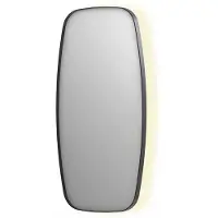 Ink Spiegel SP30 50x4x100 cm incl. Indirect LED-Verlichting Rondom en Spiegelverwarming Geborsteld Metal Black