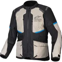 Alpinestars Andes Air Drystar waterdichte motorfietstextiljas, zwart/grijs/blauw, maat 4XL