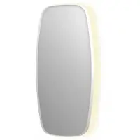 Ink Spiegel sp30 40x4x80 cm incl. Indirect led-verlichting rondom en spiegelverwarming mat wit
