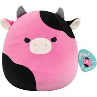 Squishmallows - Pollyanna - Black and Pink Cow W/Mischievous Eyes 30cm pluche
