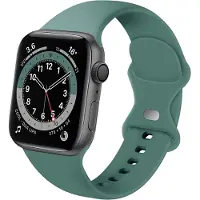 Strap-it Classic Siliconen band - Geschikt voor Apple Watch bandje - Series 1/2/3/4/5/6/7/8/9/10/11/SE - - Cactus - Bandje siliconen sport loop - iWatch sportbandje voor maat: 38 / 40 / 41 / 42mm