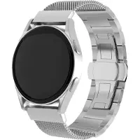 Strap-it Luxe metalen Milanese band geschikt voor Polar Ignite / Ignite 2 / Ignite 3 / Unite / Pacer - zilver