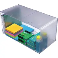 Deflecto Stapelbare Open Kubus Organizer Bureau en Craft Organizer Transparant Groot 6"B x 6"H x 12"D (350501)