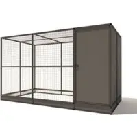 Glorenza Evi - Kattenren met sluis - Aluminium - Antraciet - 328x176x193 cm