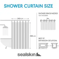 Sealskin Cosima - Douchegordijn 240x200 cm - 70% gerecycled PEVA - Off-white