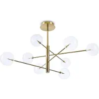 Ideal Lux Hanglamp Equinoxe, messing / goud, Woon-/ Eetkamer, metaal, hanglamp