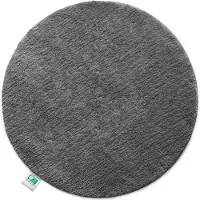 Casa Pura Sky Badmat - Ronde Baddeken - Dichte, Pluizige Feel-Good Factor voor je huis - Antislip & Wasbare - Getest op Schadelijke Stoffen - Diameter : 95 cm - Donkergrijs