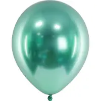 Party Deco Partydeco - Ballonnen Chrome Glossy Groen (10 stuks)