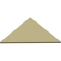 Guido Gusto Flat Corner hoekplanchet inbouw 25x25 cm mat goud
