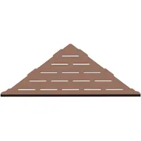 Guido Gusto Stripe Corner hoekplanchet inbouw 25x25 cm copper