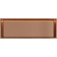 Guido Gusto Copper RVS Inbouwnis 30x90x7cm met tegelflens en RGB verlichting