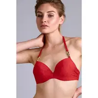 Marlies Dekkers Acapulco Rubine Red Push Up Bikini Top Maat: 75B | Bikini's Outlet | Dames | Rood