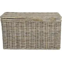OZAIA Opbergkist in kubu TIMGAD - H 55 x B 100 x D 55 cm - Natuurlijk grijs