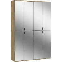 Ebuy24 Kledingkast Projekt X Emob - Artisan Oak & Spiegel - 122x193x34 Cm - Modern