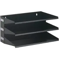 Durable sorteerrek, staal, 3 vakken, zwart