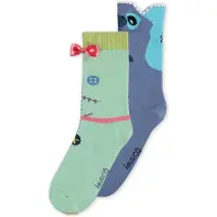 Difuzed Disney Lilo & Stitch - Unisex Novelty 2 Pack Sokken - 39/42 - Groen/Blauw