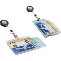 Durable Beveiligingspashouders met Afrolmechanisme en drukknoplus 8224-19 90 x 54 mm 10 Stuks