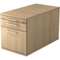 Hjh OFFICE PRO SIGNA TC20 RE - Rolcontainer Hout Eiken met ophangsysteem Rail handvat (kunststof)