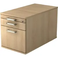Hjh OFFICE PRO SIGNA TC20 CE - Rolcontainer Hout Eiken met ophangsysteem Chrome metaal handgreep