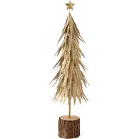Hortus Kerstboom metaal glitter goud s 16x16x57 cm Jolipa