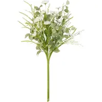 J-Line 43893 Boeket Mix Bloemen Kunststof Wit - 30 x 30 x 85 cm