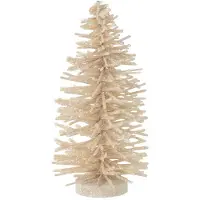 J-Line Kerstboom decoratief glitter hout wit small