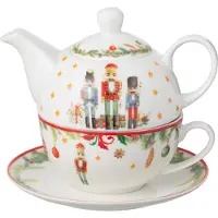 J-Line Theepot notenkraker giftbox keramiek wit