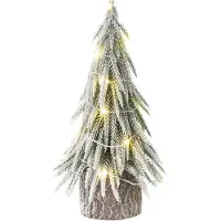 J-Line Kerstboom a+led kunststof sneeuw groen small