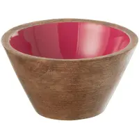Jline Bowl kos wood fuschia small