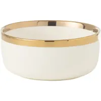 Jline Kom keramiek wit/goud