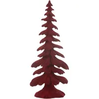 J-Line Denneboom velours resine rood small