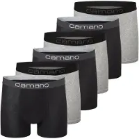 Camano Boxershorts donkergrijs / grijs gemêleerd / zwart / wit