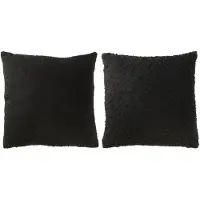 Jline Kussen vierkant los/dicht weven katoen zwart assortiment van 2