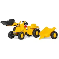 Rolly Toys Traptractor met aanhanger rollykid cat geel
