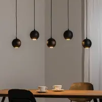Helam Hanglamp Midway, zwart, Woon-/ Eetkamer, metaal, Modern