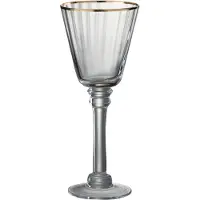 Jline Drinkglas witte wijn rand glas transparant/goud