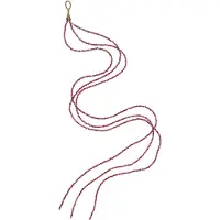 Jline Bundel strass parel plastiek rood large