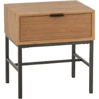 Jline Bijzettafel op onderstel hout/metaal naturel