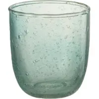Jline Theelichthouder bubbels glas aqua small