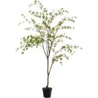 Jline Plant fijne blaadjes plastiek groen/zwart