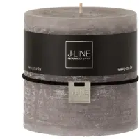 J-Line Cilinderkaars donkergrijs64u